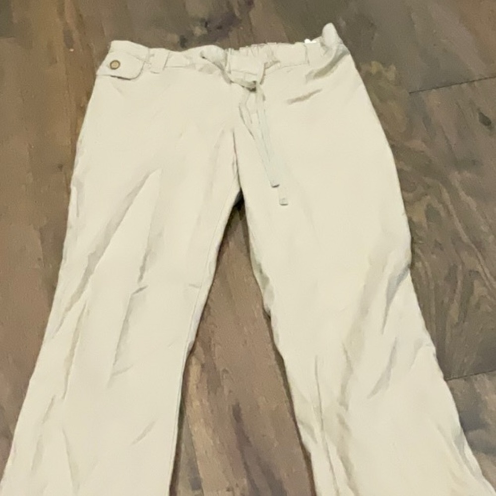 Maternity Light Beige Drawstring Wide-Leg Pants